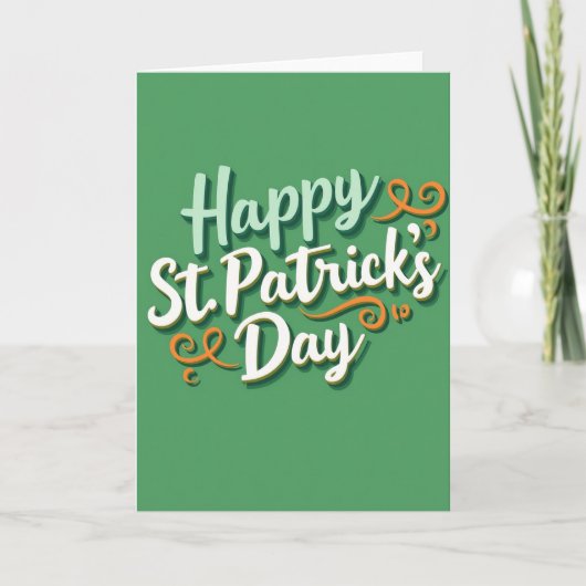 Carte de la Saint-Patrick au nœud vert (Devant)
