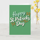 Carte de la Saint-Patrick au nœud vert (Fleur jaune)