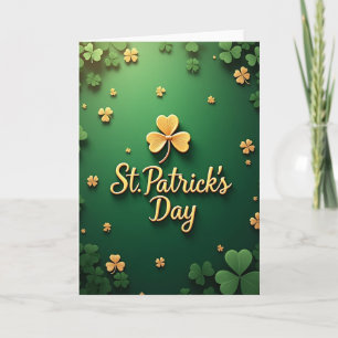 Carte de la Saint-Patrick au Trèfle d'Or