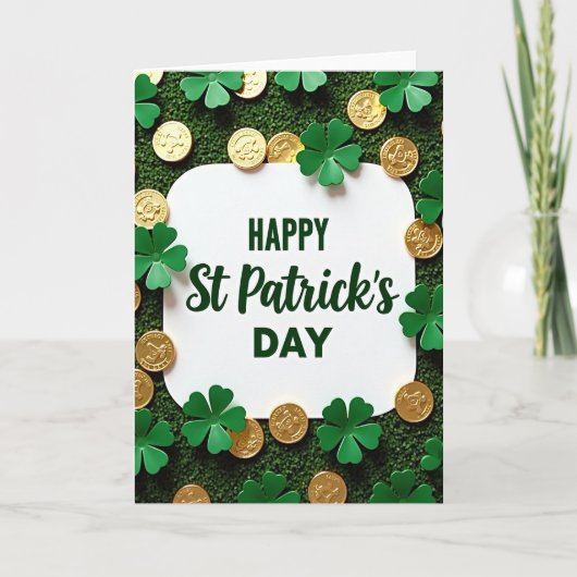 Carte de la Saint-Patrick au Trèfle Vert (Devant)