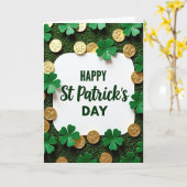 Carte de la Saint-Patrick au Trèfle Vert (Fleur jaune)