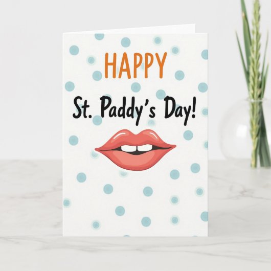 Carte de la Saint-Patrick avec baiser (Devant)