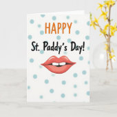 Carte de la Saint-Patrick avec baiser (Fleur jaune)
