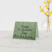 Carte de la Saint-Patrick avec conception de bordu (Fleur jaune)