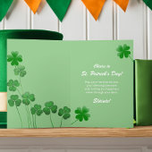Carte de la Saint-Patrick avec lutin gnome chanceu