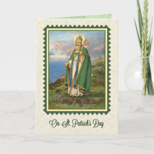 Carte de la Saint Patrick avec prière et vers à l' (Devant)