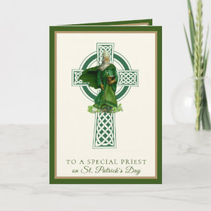 Carte de la Saint-Patrick avec shamrocks pour prêt