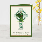 Carte de la Saint-Patrick avec shamrocks pour prêt (Fleur jaune)