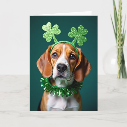 Carte de la Saint-Patrick Beagle (Devant)