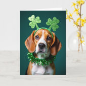 Carte de la Saint-Patrick Beagle (Fleur jaune)