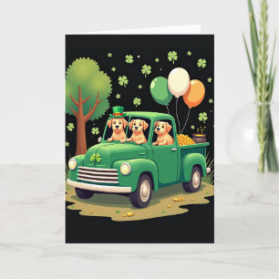 Carte de la Saint-Patrick Camion Chiot Chanceux