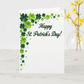 Carte de la Saint-Patrick Chanceuse avec Trèfle (Fleur jaune)
