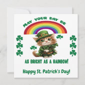 Carte de la Saint-Patrick | Chat Lutin (Devant)