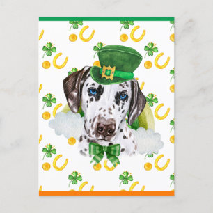 Carte de la Saint-Patrick Chien Dalmatien