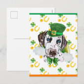 Carte de la Saint-Patrick Chien Dalmatien (Devant / Derrière)