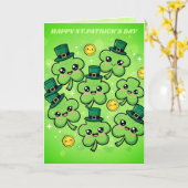 Carte de la Saint-Patrick Clover Cutie (Fleur jaune)