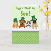 Carte de la Saint-Patrick Clover Friends (Fleur jaune)