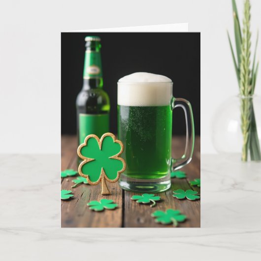 Carte de la Saint-Patrick de bière verte (Devant)