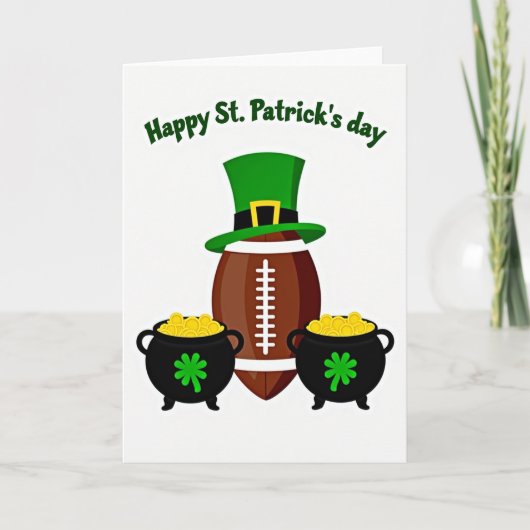 Carte de la Saint-Patrick de football Chance (Devant)