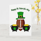 Carte de la Saint-Patrick de football Chance (Fleur jaune)