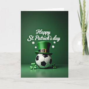 Carte de la Saint-Patrick de football Chanceux