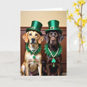 Carte de la Saint-Patrick de Lucky Labs (Fleur jaune)