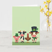 Carte de la Saint-Patrick des amis de la ferme (Fleur jaune)