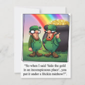 Carte de la Saint-Patrick drôle de blague irlandai (Devant)
