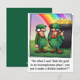 Carte de la Saint-Patrick drôle de blague irlandai