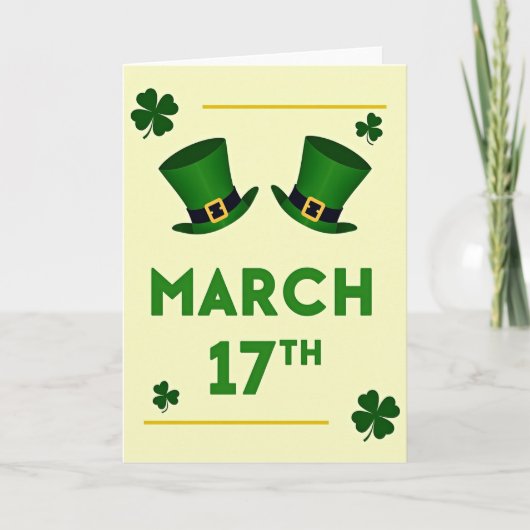 Carte de la Saint-Patrick du 17 mars (Devant)