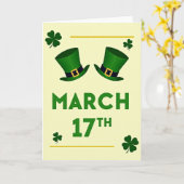 Carte de la Saint-Patrick du 17 mars (Fleur jaune)