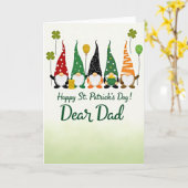 Carte de la Saint-Patrick en papier kraft Gnome (Fleur jaune)