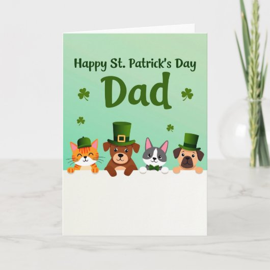 Carte de la Saint-Patrick Fur rayé heureux (Devant)