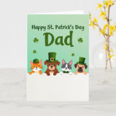 Carte de la Saint-Patrick Fur rayé heureux (Fleur jaune)
