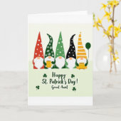 Carte de la Saint-Patrick Gnome Stripes (Fleur jaune)