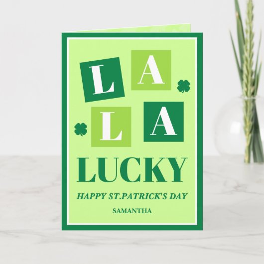 Carte de la Saint-Patrick La La Lucky (Devant)