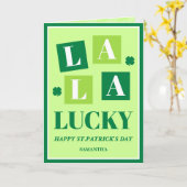 Carte de la Saint-Patrick La La Lucky (Fleur jaune)