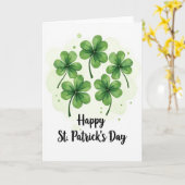 Carte de la Saint-Patrick Lucky Clovers (Fleur jaune)
