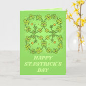 Carte de la Saint-Patrick Lucky Loops (Fleur jaune)