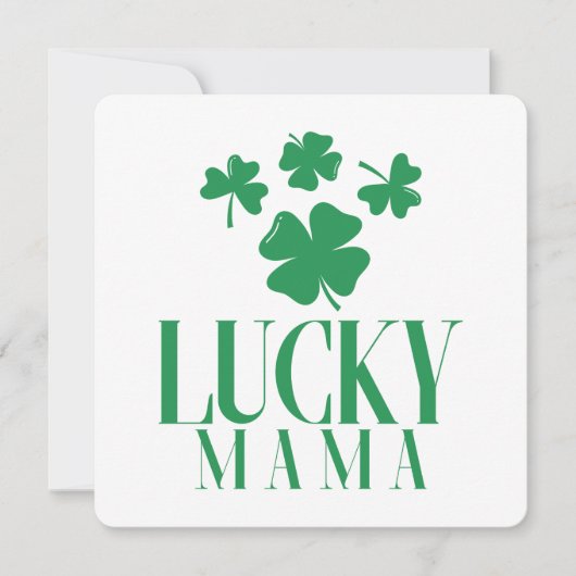 Carte de la Saint-Patrick Lucky Mama – Fête des Mè (Devant)