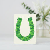 Carte de la Saint-Patrick Lucky U Shamrock (Debout devant)