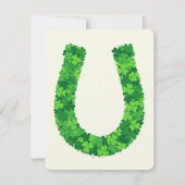 Carte de la Saint-Patrick Lucky U Shamrock (Devant)