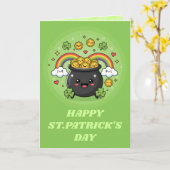 Carte de la Saint-Patrick Pot O’ Gold Fun (Fleur jaune)