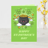 Carte de la Saint-Patrick Pot O' Happiness (Fleur jaune)