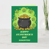 Carte de la Saint-Patrick Pot O’ Luck (Devant)