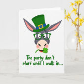 Carte de la Saint-Patrick pour Âne Chanceux (Fleur jaune)