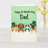 Carte de la Saint-Patrick pour animaux verts (Fleur jaune)