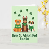 Carte de la Saint-Patrick pour beau-père (Fleur jaune)