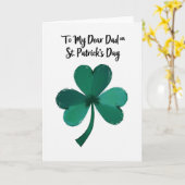 Carte de la Saint-Patrick pour cher Papa (Fleur jaune)