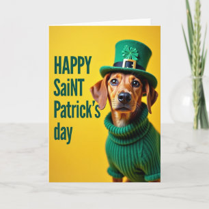 Carte de la Saint-Patrick pour chien chanceux